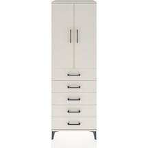 Hyperion Dolap Tek Raflı 5 Çekmeceli Tek Askılı 60x44x182 Ayt... Aytaşı