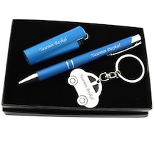Clipper İsme Kişiye Özel Gazlı Çakmak + Anahtarlık + Kalem Seti