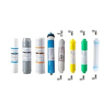 Aqua Fly Su Arıtma Cihazı Filtresi Çift Karbonlu 8li ( Alkali, Mineral Detox )  Yedek 10" Açık Kasa  Cihaz Uyumlu