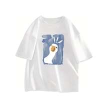 Startmore Curious Duck Baskılı Beyaz
