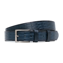 Lacivert Erkek N-040-125 Grande Spor Kemer Genişlik 4 Cm