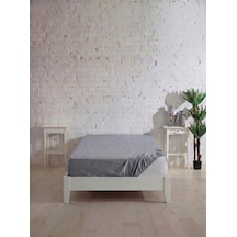 Tek Kişilik Pamuklu Lastikli Çarşaf, Ranforce Tek Kişilik Fitted Çarşaf 100x200+20 Cm Antrasit