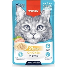 Wanpy Stew Gravy Pocuh Tavuklu Yetişkin Yaş Kedi Maması 70 Gr