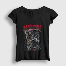 Presmono Kadın Fest Mayhem T-shirt Siyah