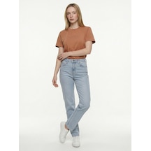 LOFT Comfort Straight Regular Fit Kadın Pantolon Lf2042526 Q1.v1 Denim