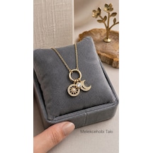 Xuping 14k Altın Kaplama Çoklu Charm Kadın Kolye Altın Rengi