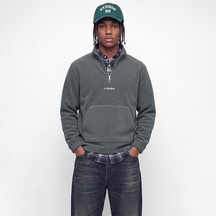 Jack & Jones Jack&jones Polar Soho Fleece Erkek Gri Dik Yaka Sweatshirt