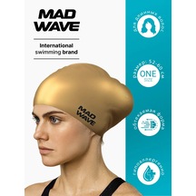 Mad Wave Uzun Saçlar İçin Silikon Havuz Bone İsi: Uzun Saçlar 249199121 Altın Rengi