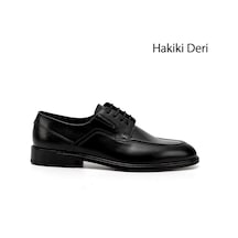 Gönderi(R) Gönderi R Erkek Siyah Bağcıklı Kösele Taban Hakiki Deri Klasik Ayakkabı Ddma84527158 Siyah