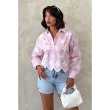 Verymoda Nakışlı Gömlek F1932 Pembe