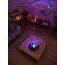 Bluetooth Rgb Parti Işığı Hoparlörlü Disko Lambası Mp3 Usb Ve Hafıza Kartı Destekli