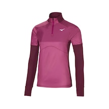 Mizuno MIZUNO Hybrid Kadın Uzun Kollu Fermuarlı Sweatshirt Pembe Bordo