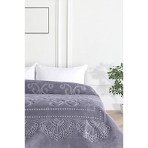 Embos Pırıltı Çift Kişilik Battaniye Gri-silver Simli 220x240