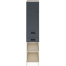 Hyperion Dolap 4 Raflı 2 Çekmeceli Tek Kapaklı 44x44x221 Aytaşı-antrasit Aytası