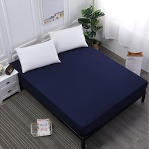 Lastikli Penye Lacivert Çarşaf %100 Pamuk Lacivert 100x200