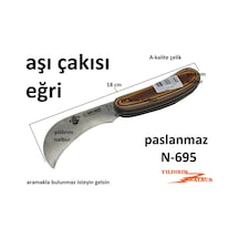 Aşı Çakısı Eğri Tip Sürmene Paslanmaz Çelik Damgalı Özel Aşıbıçağ N11.742