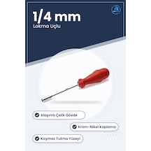 Lokma Uçlu Tornavida 1/4 Mm Alaşımlı Çelik Krom Nikel Kaplama Man