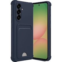 Samsung Uyumlu Galaxy A56 Kılıf Kelvin Kartvizitli Silikon Lacivert