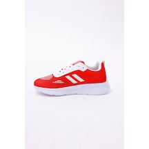 Dijital Baskılı Unisex Kırmızı Sneaker - Beyaz Desenli Günlük Ayakkabı Kırmızı-beyaz