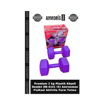 Premium 2 Kg Plastik Köşeli Dambıl Db-4141 5 Antrenman Fiziksel Aktivite Form Tutma