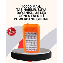 Bfs Güneş Paneli İle Şarj Olan 32 Led Li Powerbank Cihazı Çok Renkli