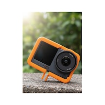 Djı Osmo Action 6 Uyumlu Yumuşak Çerçeve Kılıf - Tüm Gopro Aksesuarlarıyla Uyumlu Turuncu