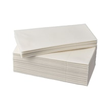 Hopdiye Ikea Mottaga Sade, Şık Sunum, Davet Peçetesi 38 X 38 Cm Kağıt Peçete Beyaz Renkli 25 Adet P