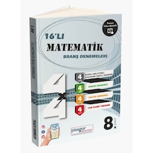 8. Sınıf Pisagor Matematik 16'lı Branş Denemeleri- Zeka Küpü Yayınları