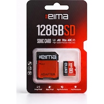 Eima 128gb Sd Kart Sdhc, Adaptörlü, Yüksek Hızlı Hafıza Kartı