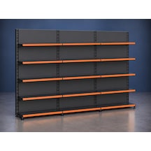 Market Rafı Ekonomik 3'lü Bazasız Duvar Ünitesi- 40a/30 4 - H:220 Cm 40x90 Cm-antrasit Gri Çok Renkli