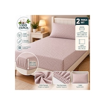 Slc Home %100 Pamuk Kumaş 100 X 200 Cm Lastikli Çarşaf 1 Adet Yastık Kılıflı Tek Kişilik 2li Set Cappuchino - 939641234 Cappuchino