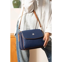 Just Polo Kadın Günlük Kullanıma Uygun Büyük Boy Şık El & Omuz Çantası Shoulder Bag Lacivert