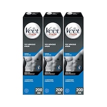 Men Erkeklere Özel Tüy Dökücü Krem Hassas Ciltler 600ml 200 Ml X 3 Adet