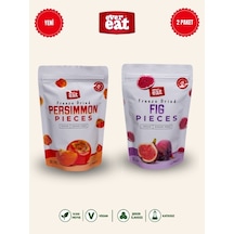 Evereat Cennet Hurması-incir Freeze Dry Meyve Cipsi 2'li Paket Doğal Atıştırmalık 1 Adet