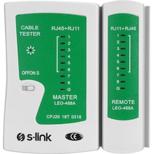 S-lınk Sl-468 Rj45 Ve Rj11 Tester Kablo Test Cihazı 1923