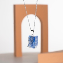 Ham Lapis Lazuli Doğal Taş Kolye Renkli
