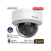 Hıkvısıon Ds-2cd1723g2-lızsu 2mp 2.8-12mm Mot. Smart Hybrıd Ip67 Ik08 512gb Ip Dome Kamera-30mt.