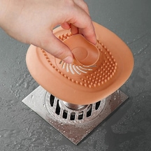 2'li Silikon Lavabo Evye Süzgeci Tıkaç Saç Tutucu Gider Koruyucu Banyo Mutfak 9 cm