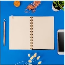 Be Kind Çiçek Desenli Ahşap Kapaklı Defter 12x18 Cm, 48 Yaprak Spiral Bağlı, Uv Baskılı, Çizgisiz Defter 103 Ivory