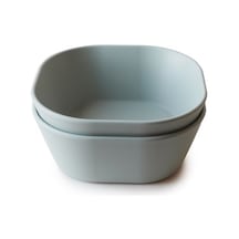 Mushie İkili Kare Yemek Kasesi - Sage Yeşil