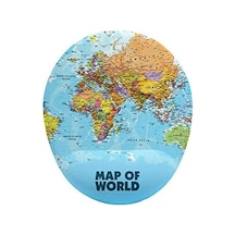 Renkli Dünya Haritası Bilek Destekli Mouse Pad