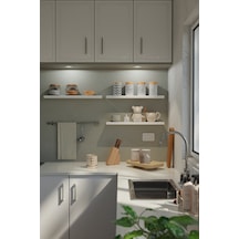 Yankı-BYEG 60 cm 3lü Mat Beyaz Mdf Duvar Rafı Gizli Bağlantı Kitaplık