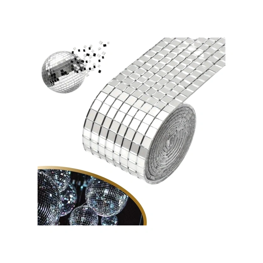 Gümüş Renk Aynalı Dekor Bandı Kendinden Yapışkanlı 1 Metre X 4 Cm
