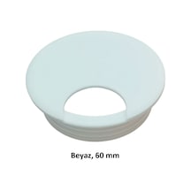Masaüstü Kablo Kanalı Deliği Kapağı Beyaz 6 Cm