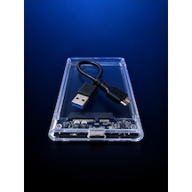 2.5" Usb 3.0 Harici Ssd Harddisk Şeffaf Taşınabilir Hdd Kutusu Sata