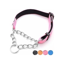 Tr Martingale Köpek Tasması Geniş 2,5 Cm 2,5 Cm Reflektif Naylon Paslanmaz Çelik Zincirli Köpek Tasması Rahat Yu Genel