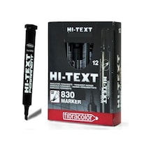 Hı-Text 830 Pc Kesik Uçlu Siyah Permanent Koli Kalemi 12 Adet