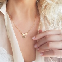 925 Ayar Gümüş E Harfi Kelebek Kolye (509858282)