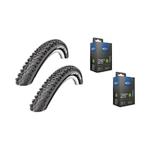 Schwalbe Rapid Rob 26" x 2.10" Dış Lastik 2 Adet + AV13 İç Lastik 2 Adet