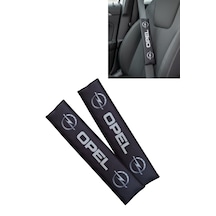 Opel Logolu Siyah Dijital Baskılı Araç Emniyet Kemer Pedi 2 Li Set - Konforlu & Şık Kemer Koruyucu